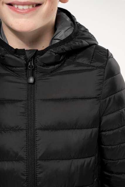 KIDS' LIGHTWEIGHT HOODED PADDED JACKET