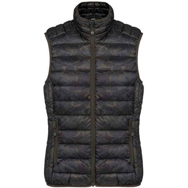 LADIES' LIGHTWEIGHT SLEEVELESS FAKE DOWN JACKET