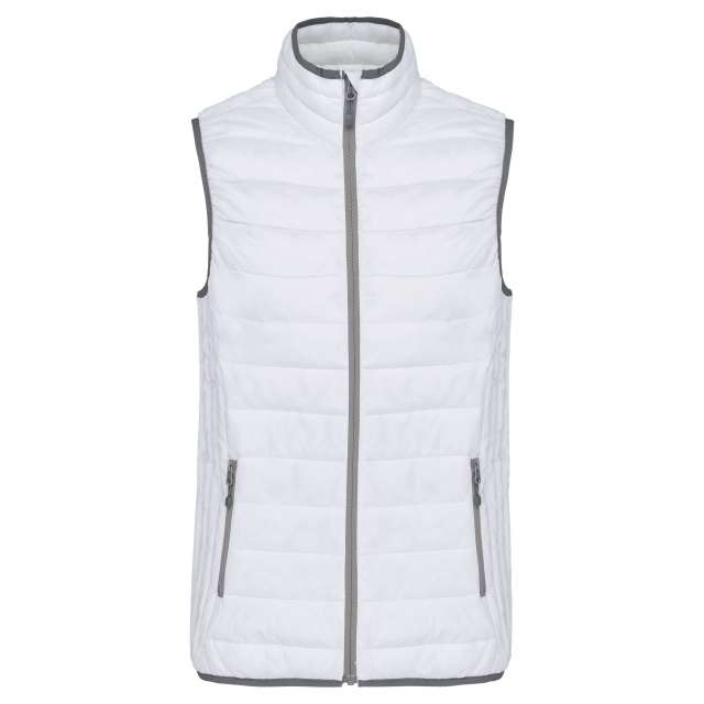LADIES' LIGHTWEIGHT SLEEVELESS FAKE DOWN JACKET