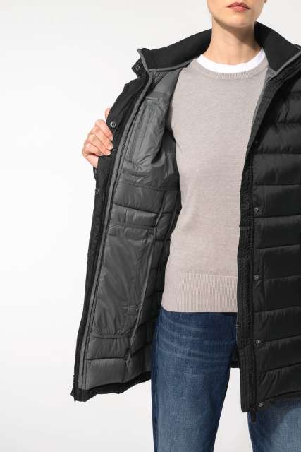 LADIES' LIGHTWEIGHT HOODED PADDED PARKA