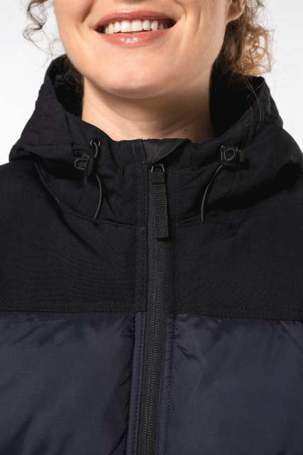 UNISEX BI-TONE PADDED JACKET WITH HOOD