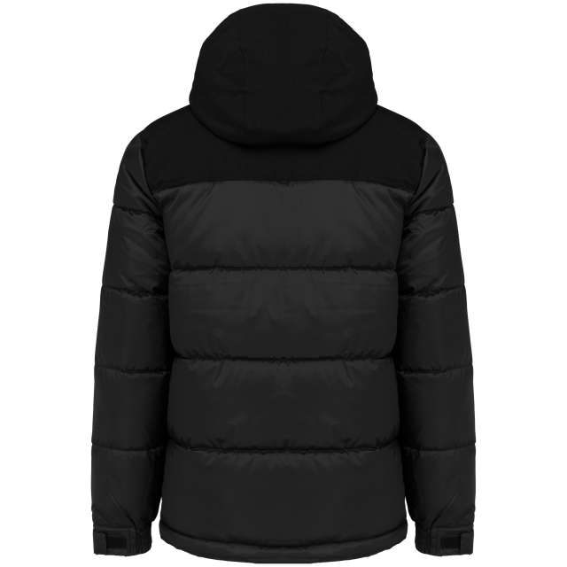 UNISEX BI-TONE PADDED JACKET WITH HOOD