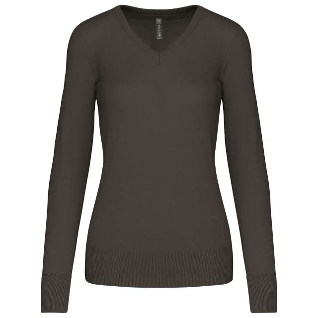LADIES' V-NECK JUMPER