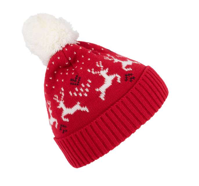 CACIULA BEANIE WITH REINDEER DESIGN