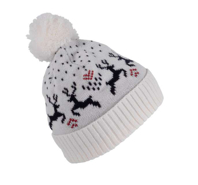 CACIULA BEANIE WITH REINDEER DESIGN