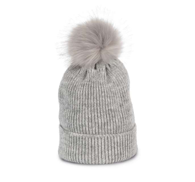 CACIULA KNITTED BOBBLE BEANIE IN RECYCLED YARN