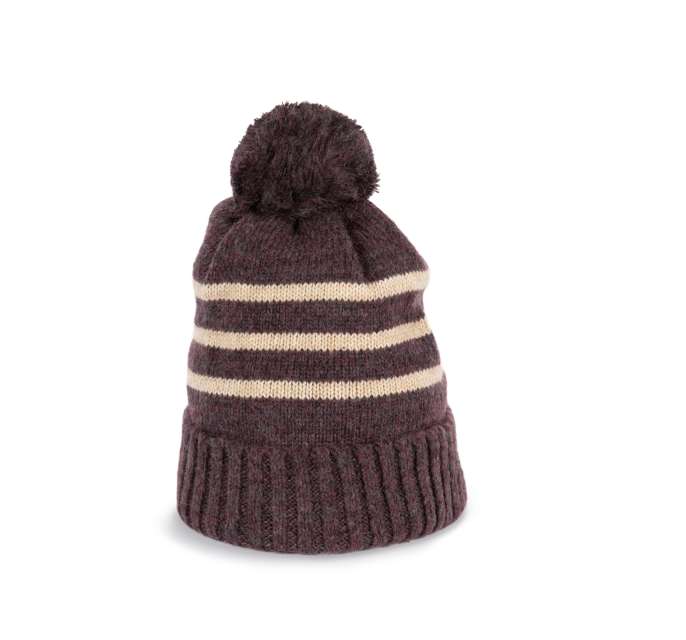 CACIULA KNITTED STRIPED BEANIE IN RECYCLED YARN