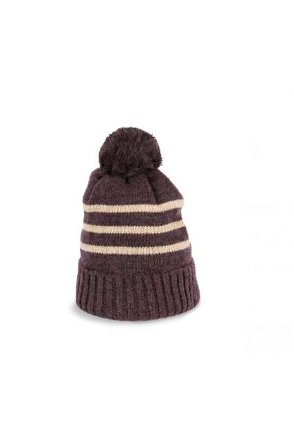 CACIULA KNITTED STRIPED BEANIE IN RECYCLED YARN