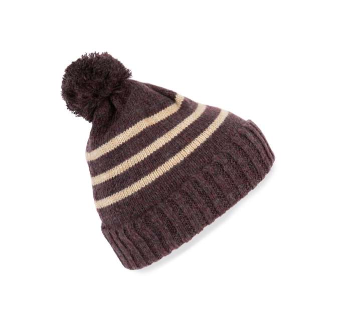 CACIULA KNITTED STRIPED BEANIE IN RECYCLED YARN
