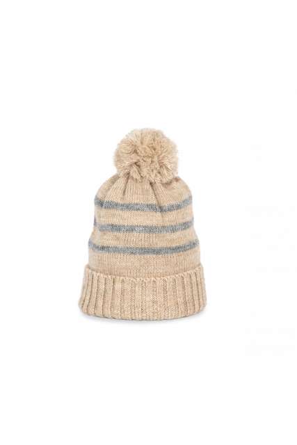 CACIULA KNITTED STRIPED BEANIE IN RECYCLED YARN