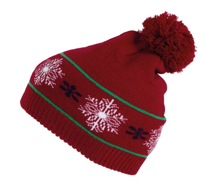 CACIULA BEANIE WITH CHRISTMAS PATTERNS