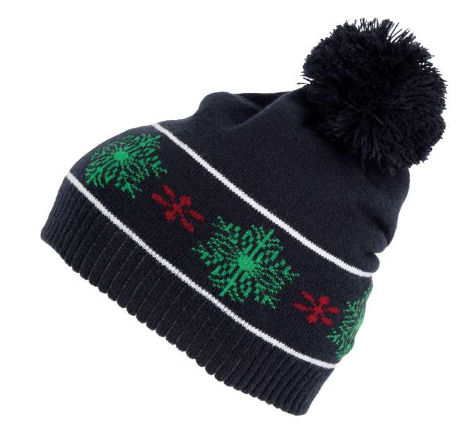 CACIULA BEANIE WITH CHRISTMAS PATTERNS