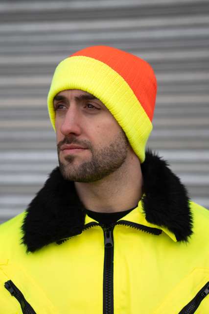 TWO-TONE KNITTED HAT - METZ