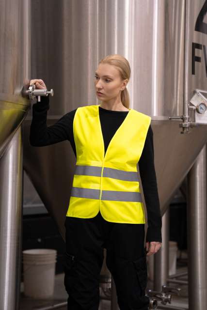 BASIC SAFETY VEST FOR PRINT "KARLSRUHE" - 2 VELCRO