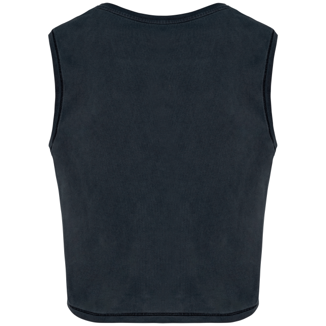 ECO-FRIENDLY LADIES’ SLEEVELESS CROP T-SHIRT