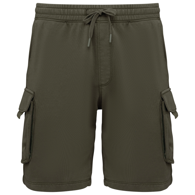 PANTALONI SCURTI MEN’S FRENCH TERRY WASHED EFFECT CARGO