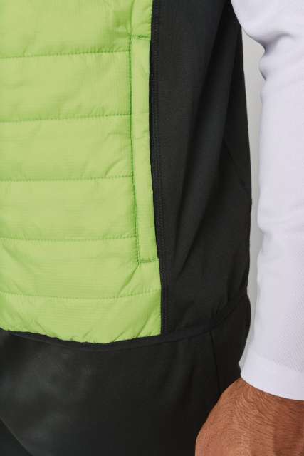 DUAL-FABRIC SLEEVELESS SPORTS JACKET