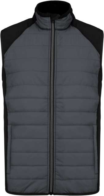 DUAL-FABRIC SLEEVELESS SPORTS JACKET