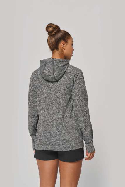 ZIP NECK HOODED SPORTS SWEATSHIRT