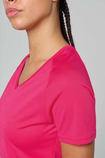 LADIES’ V-NECK SHORT-SLEEVED SPORTS T-SHIRT
