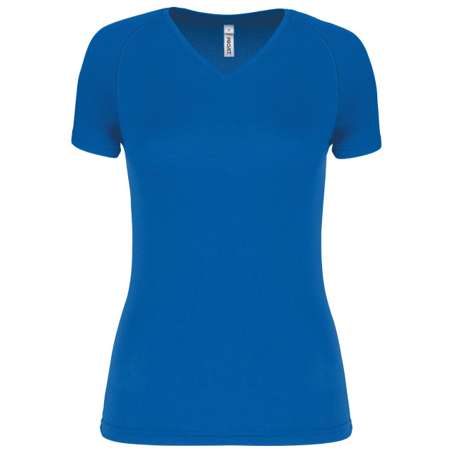 LADIES’ V-NECK SHORT-SLEEVED SPORTS T-SHIRT