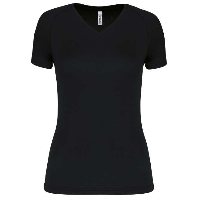 LADIES’ V-NECK SHORT-SLEEVED SPORTS T-SHIRT