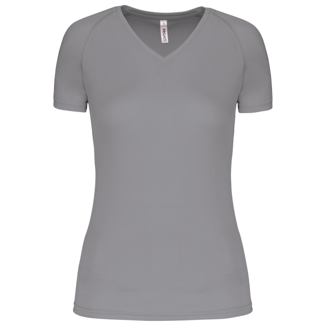 LADIES’ V-NECK SHORT-SLEEVED SPORTS T-SHIRT
