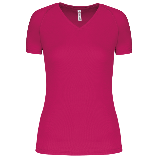LADIES’ V-NECK SHORT-SLEEVED SPORTS T-SHIRT