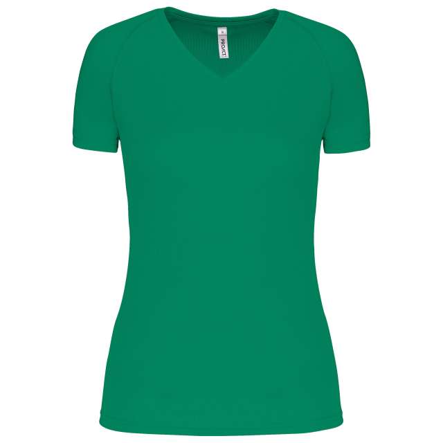 LADIES’ V-NECK SHORT-SLEEVED SPORTS T-SHIRT