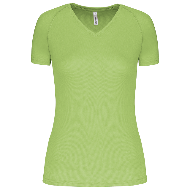 LADIES’ V-NECK SHORT-SLEEVED SPORTS T-SHIRT