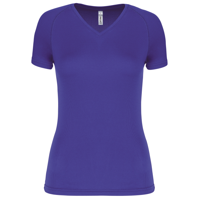 LADIES’ V-NECK SHORT-SLEEVED SPORTS T-SHIRT