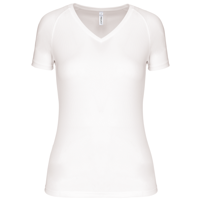 LADIES’ V-NECK SHORT-SLEEVED SPORTS T-SHIRT