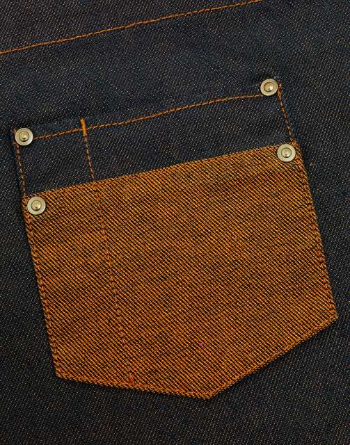 SORT DENIM CU INSERTII PIELE 'DIVISION' WAXED LOOK