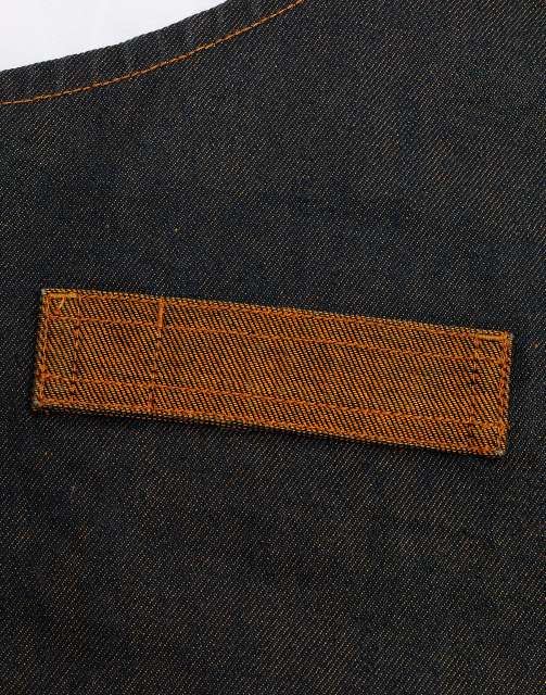 SORT DENIM CU INSERTII PIELE 'DIVISION' WAXED LOOK