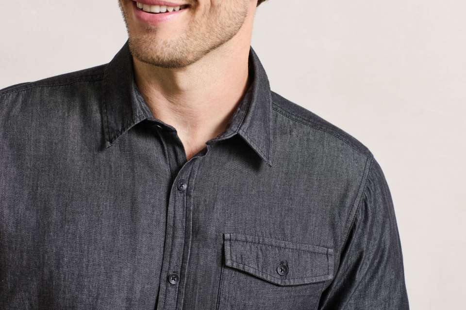 MEN’S JEANS STITCH DENIM SHIRT