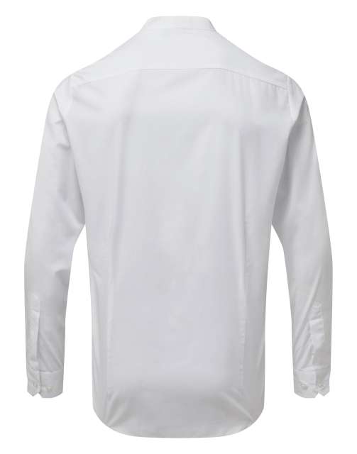 BANDED COLLAR 'GRANDAD' LONG SLEEVE SHIRT