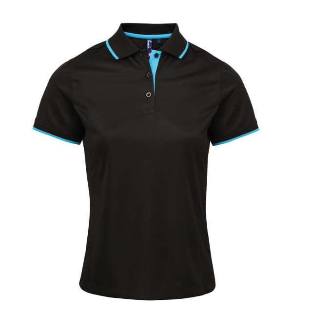 TRICOU POLO  DAMA CONTRAST COOLCHECKER® PR619