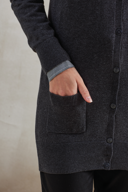 CARDIGAN LUNG DIN TRICOT DAMA