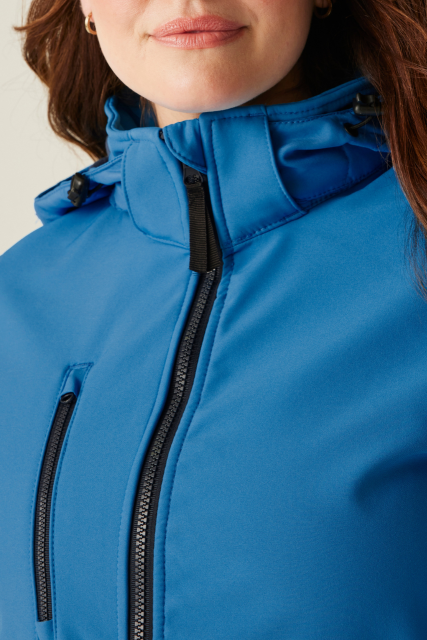 WOMEN'S VENTURER 3 LAYER HOODED PRINTABLE SOFTSHELL JACKET