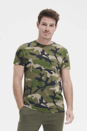 TRICOU BARBAT CAMUFLAJ SOL'S CAMO MEN