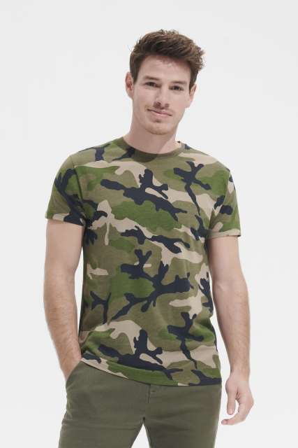 TRICOU BARBAT CAMUFLAJ SOL'S CAMO MEN