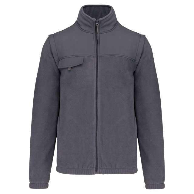 FLEECE JACKET WITH REMOVABLE SLEEVES
