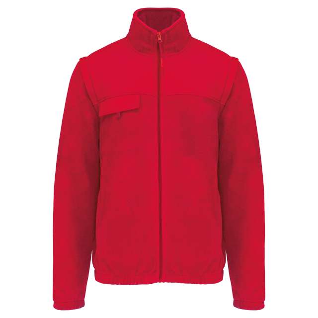 FLEECE JACKET WITH REMOVABLE SLEEVES